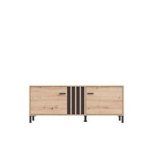 Hom`in TV DIEL, čierna, dub artisan, 131, 4/52/40 cm vyobraziť