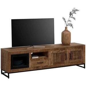 Carryhome NÍZKA KOMODA, mangové drevo, prírodná farba, svetlohnedá, 175/50/40 cm vyobraziť