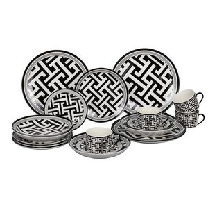 Novel KOMBINOVANÝ SERVIS 20-dielne, nový kostný porcelán (new bone china) keramika vyobraziť