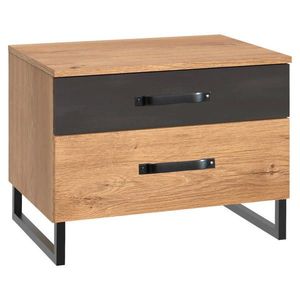 MID.YOU NOČNÝ STOLÍK, grafitová, farba duba, 54/47/41 cm vyobraziť