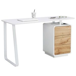Xora PÍSACÍ STÔL, biela, farba duba, 140/44-60/76 cm vyobraziť