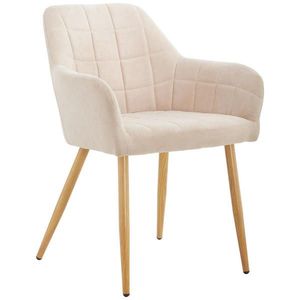 MID.YOU STOLIČKA S PODRÚČKAMI, železo, zamat, svetlohnedá vyobraziť