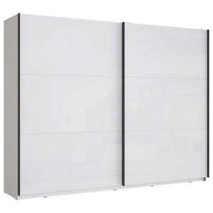 home24 ŠAT. SKRIŇA S POSUV. DVERAMI, biela, biela s vysokým leskom, 269, 9/209, 7/61, 2 cm vyobraziť