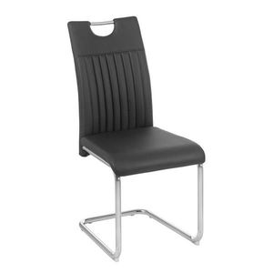 Carryhome STOLIČKA S PRUŽNÝM PODNOŽÍM, čierna, chrómová vyobraziť