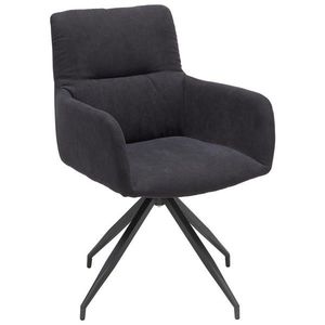 Hom`in STOLIČKA S PODRÚČKAMI, tkaná textília, antracitová vyobraziť