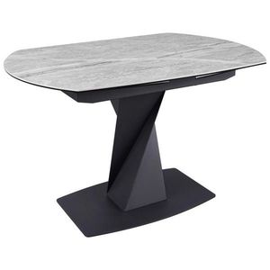 Novel JEDÁLENSKÝ STÔL, sivá, čierna, 120-178/90/76 cm vyobraziť