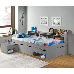 MID.YOU POSTEĽ S ÚLOŽNÝM PRIESTOROM, 90/200 cm sivá vyobraziť