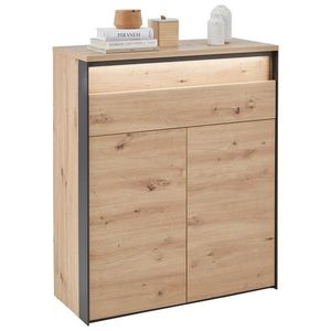 Voleo SKRINKA NA TOPÁNKY, čierna, dub artisan, 87, 7/105, 6/37, 8 cm vyobraziť