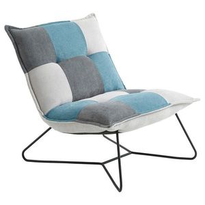 MID.YOU KRESLO, kov, textil, modrá, strieborná, tmavosivá vyobraziť