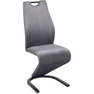 MID.YOU STOLIČKA S PRUŽNÝM PODNOŽÍM, tkaná textília, sivá, čierna vyobraziť