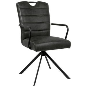 Ambia Home STOLIČKA S PODRÚČKAMI, mikrovlákno, čierna vyobraziť