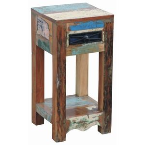 Landscape PRÍRUČNÝ STOLÍK, staré drevo, viacfarebná vyobraziť