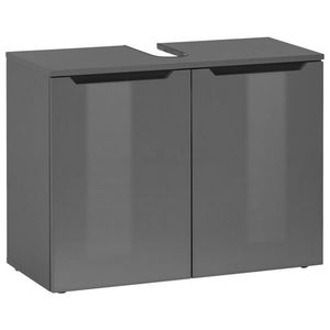 home24 SKRINKA POD UMÝVADLO, čierna, antracitová s vysokým leskom, antracitová, vyobraziť