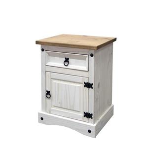 Nočný stolík CORONA biely vosk 16345B vyobraziť