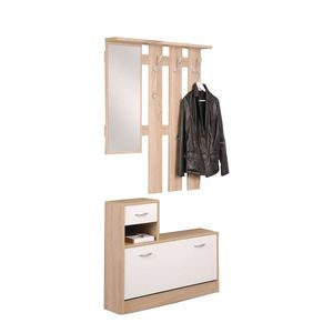 Predsieňová stena dub/biela vyobraziť