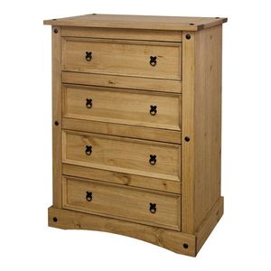 Komoda 4 zásuvky CORONA vosk vyobraziť