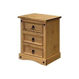 Nočný stolík 3 zásuvky CORONA vosk vyobraziť