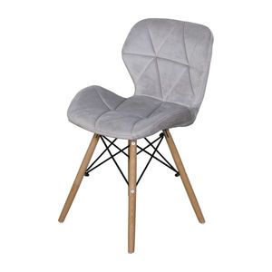 Jedálenská stolička ALFA sivý zamat vyobraziť