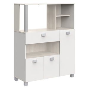 Skrinka na mikrovlnnú rúru BASILIC akácia/biela vyobraziť