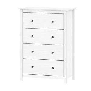 Komoda 4 zásuvky TORINO biela, kovové úchytky vyobraziť