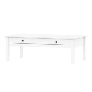 Konferenčný stolík TORINO biely, kovové úchytky vyobraziť