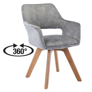 Jedálenská stolička LAMILA svetlo sivá vyobraziť