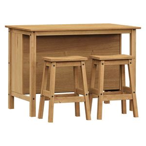 Kuchynský ostrovček + 2 barové stoličky CORONA 2 vosk vyobraziť