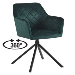 Jedálenská stolička SINES zelený zamat vyobraziť