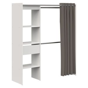 Úložný priestor/skriňa so závesom CHICAGO biela vyobraziť