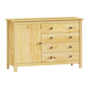 Komoda 1 dvere + 4 zásuvky TORINO kovové úchytky vyobraziť