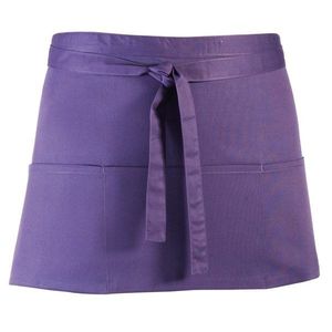 Premier Workwear Krátka čašnícka zástera s vreckami - Fialová vyobraziť