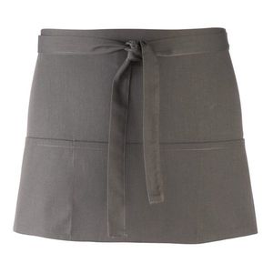 Premier Workwear Krátka čašnícka zástera s vreckami - Tmavošedá vyobraziť