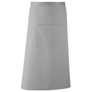 Premier Workwear Dlhá zástera do pása s vreckom - Svetlošedá vyobraziť