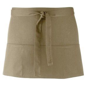 Premier Workwear Krátka čašnícka zástera s vreckami - Olivová vyobraziť