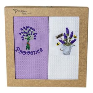 Polášek Vyšívaná vaflová utierka s motívom - 2 ks - Provence č. 8 vyobraziť