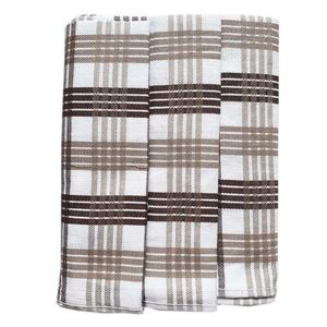Polášek Károvaná utierka Egypt – 3 ks - č. 81 | Biela / hnedá vyobraziť