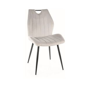 Signal Jedálenská stolička ARCO Velvet | svetlosivá vyobraziť