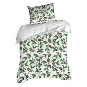 ArtFir Vianočné obliečky na dvojlôžko TORI | biela/zelená 160 x 200 cm vyobraziť