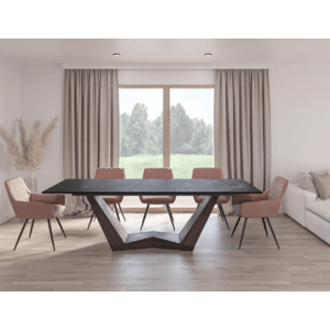 Signal Rozkladací jedálenský stôl BONUCCI CERAMIC / čierna vyobraziť