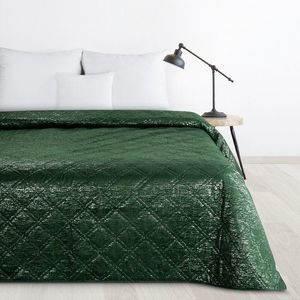 ArtFir Prikrývka na posteľ LUIZ | tmavozelená 200 x 220 cm vyobraziť