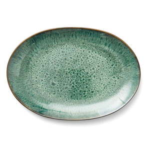 Zelený/čierny servírovací kameninový tanier Gastro Green/Black – Bitz vyobraziť