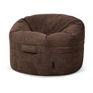 Tmavohnedý menčestrový detský sedací vak Roll 80 – SLOWDOWN vyobraziť