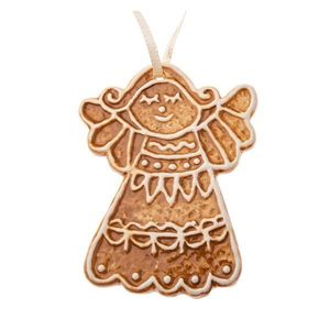Keramická vianočná ozdoba 10 cm Gingerbread Angel – Dakls vyobraziť