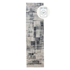 Sivý prateľný behúň 60x230 cm Silas Abstract – Flair Rugs vyobraziť