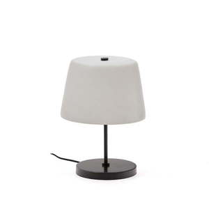 Čierno-biela stolová lampa so skleneným tienidlom (výška 38 cm) Nefar – Kave Home vyobraziť