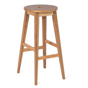 Barová stolička z kaučukového dreva v prírodnej farbe (výška sedadla 75 cm) Club – Bonami Essentials vyobraziť