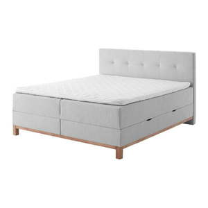 Svetlosivá boxspring posteľ s úložným priestorom 160x200 cm Catania - Meise Möbel vyobraziť