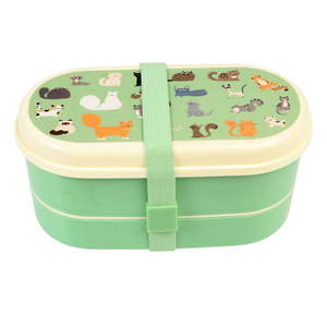 Svetlozelený detský desiatový box Nine Lives – Rex London vyobraziť