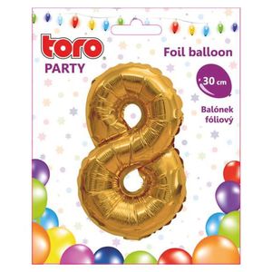 Balónik fóliový TORO číslica 8 30cm vyobraziť