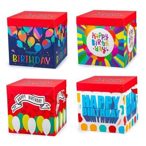 Darčeková krabička so stuhou TORO 15x15x15cm party vyobraziť